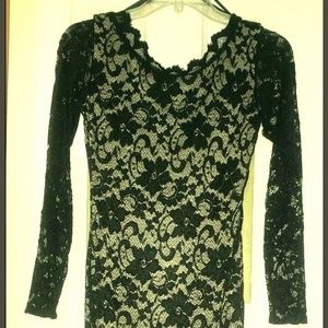 Arden B black nude lace bodycon dress